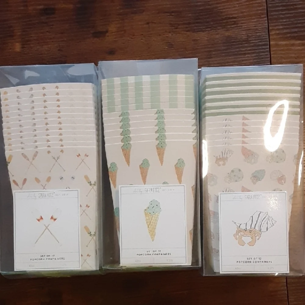 Sara Fitz Bundle of Paper Containers - 3 Sets of 12